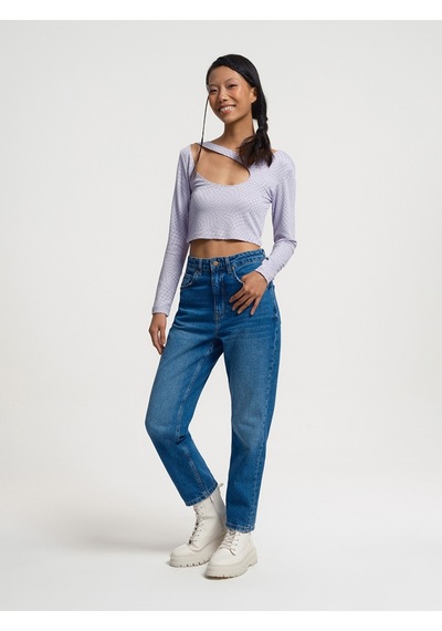 Slim Fit Kadın Top Lila