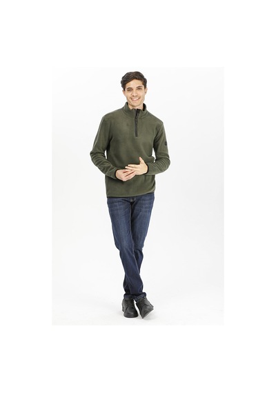 Exuma Yarım Fermuarlı Polar 2312001-khaki Yeşil