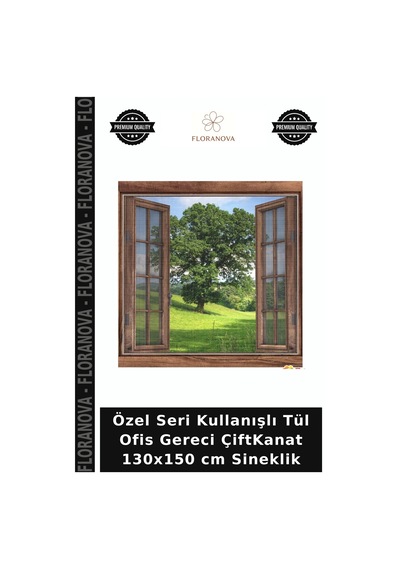 Özel Seri Kullanışlı Tül Ofis Gereci Çiftkanat 130x150 Cm Sineklik