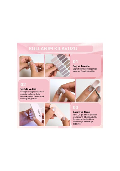 Jelüx Garden - Pastel Renkli Çiçekli Yapışkan Jel Tırnak Seti 5 Farklı Boy 14 Adet 98638198