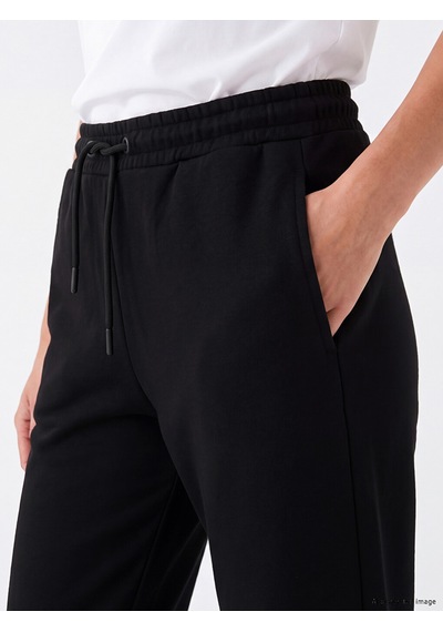 Lcw Everyday Siyah Kadın Kalın Jogger Eşofman Altı