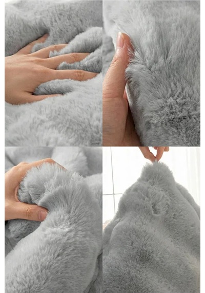 Peluş Bubble Kırlent Kılıfı 2'li Gri