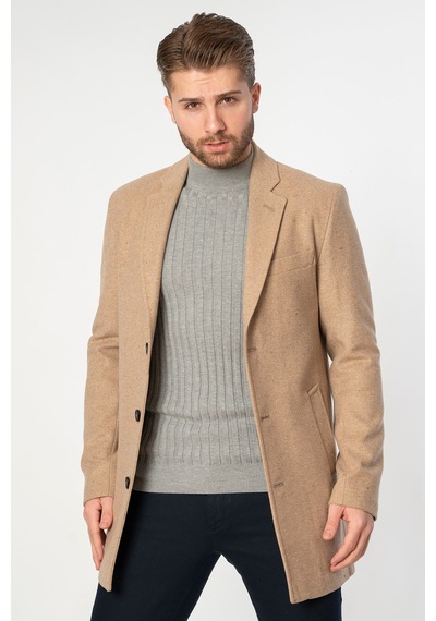 White Stone Abrantes Slim Fit 1754 Pamuklu Palto Bej