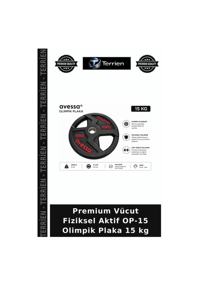 Premium Vücut Fiziksel Aktif Op-15 Olimpik Plaka 15 Kg