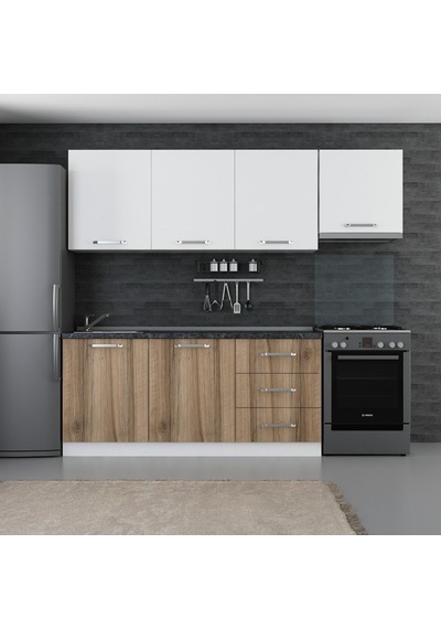 Minar 240 Cm Mutfak Dolabı Beyaz Dore 240-D8 Beyaz