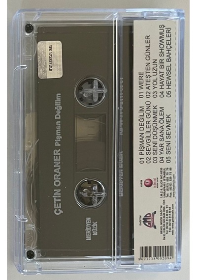 Çetin Oraner Pişman Değilim Kaset Orjnal Dönem Baskı Kaset