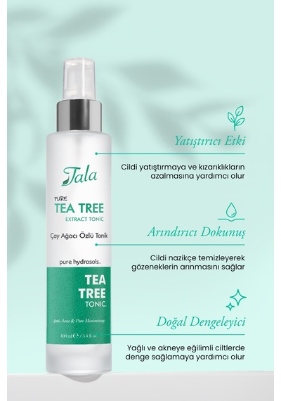 Tala Çay Ağacı Suyu Akne Karşıtı Ve Gözenek Sıkılaştırıcı Arındırıcı Tonik %100 Saf Ve Doğal 100 ML