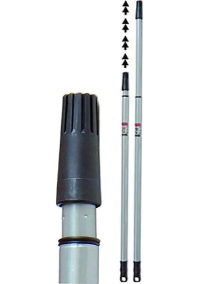 Teleskopik Uzatmalı 2 M - Metal Sırık - Fırça / Ayarlanabilir Uzatmalı Sap - 2 Metre - Metal