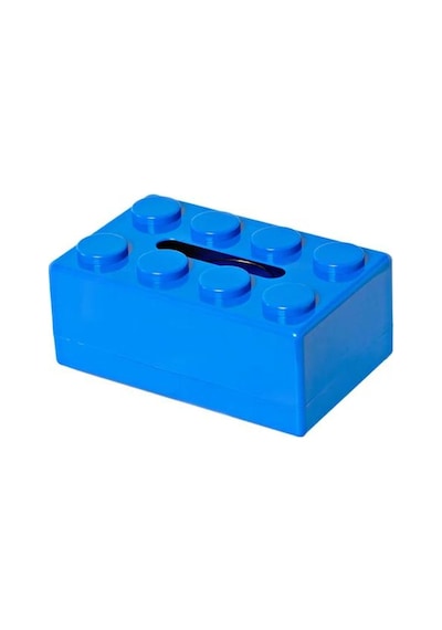 Lego Tipi Yapı Taşı Mendil Kutusu 20x13x8 Cm Mavi Mavi