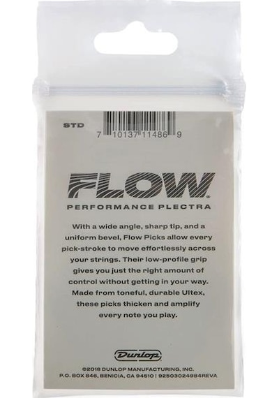 Jim Dunlop 549p1.14 Gitar Penası Flow Standard Grip 6'lı Paket Pena 1.14 Mm