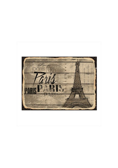 Bedeko Paris Eyfel Kulesi Desenli Ahşap Tablo 50cm X 70cm
