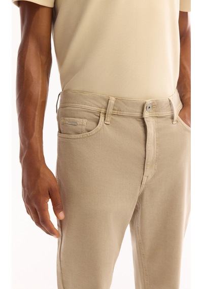 Avva Erkek Bej Klasik Bel Pamuklu Parça Boya Yıkamalı Roma Crop Slim Fit Jean Pantolon A52y3552
