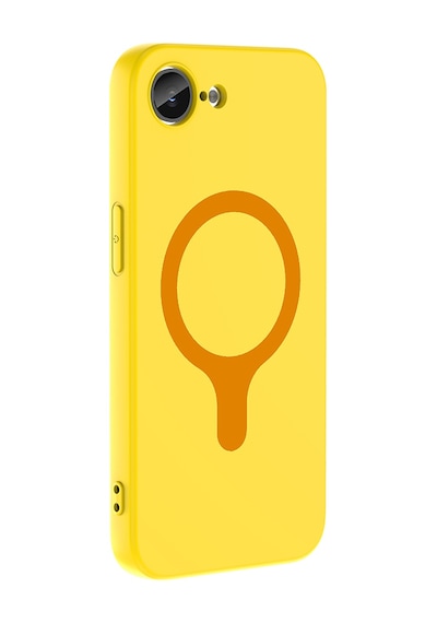 Maks Technology iPhone Uyumlu 16e Kılıf M-safe Şarj Özellikli Mkst Aris Silikon Kapak - Sarı