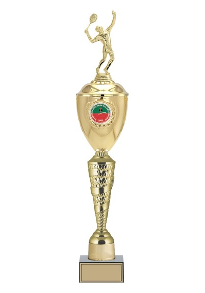 Odak Kupa - Figürlü Kupalar - Tenis Erkek Figürlü Kupalar Fg-083 B - 64 Cm Altın - Beyaz