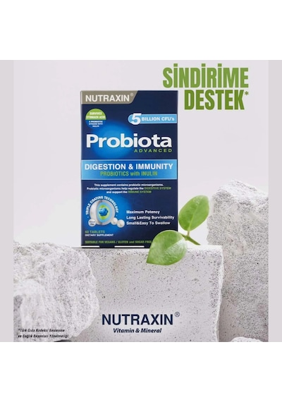 Nutraxin Probiota Advanced - Probiyotik Takviyesi 60 Tablet - Üç Katmanlı Teknoloji