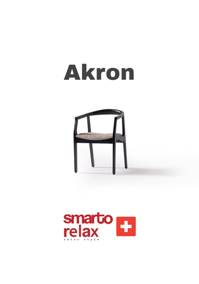 Smarto Relax Akron 2 Li Sandalye Seti Ahşap Ayaklı, Krem Kumaş Siyah-krem