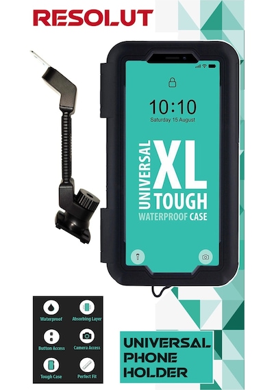 Suporte Motosiklet - Bisiklet Telefon Tutucu Kapalı Model 7 Inch AYNA Bağlantılı ( Xl Büyük Boy )