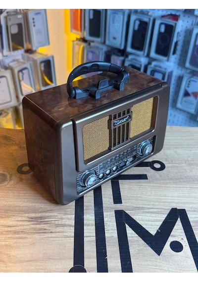 Retro Style Görünümlü Şarjlı Radyo Bluetooth Usb Sd Kartlı Güçlü Bass