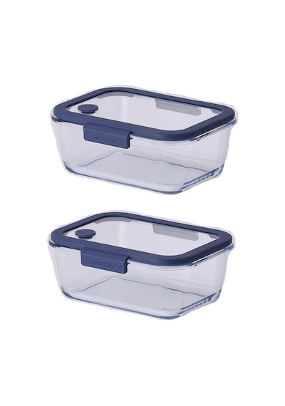Neoflam Fika Glace Mavi Vakumlu 2 Parça Saklama Kabı 1200 Ml