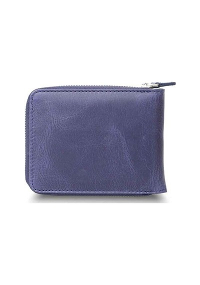 Guard Antique Navy Blue Zipper Horizontal Mini Leather Wallet - Grd2403xw22460 Mavi