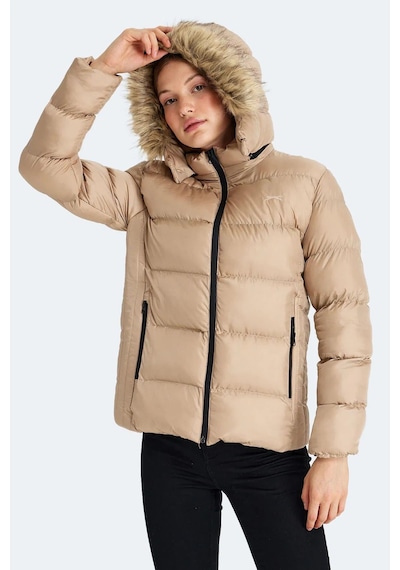 Slazenger Guest Kadın Puffer Şişme Mont Vizon