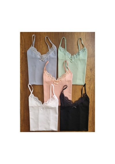 Demirsa Boutique Kadın 5'li Paket Dantelli Pamuklu İp Askılı Atlet Mavi, Yeşil, Pudra, Siyah, Beyaz Mavi-pudra-yeşil-siyah-beyaz5 Demirsa Boutique Kadın 5'li Paket Dantelli Pamuklu İp Askılı Atlet Mavi, Yeşil, Pudra, Siyah, Beyaz Mavi-pudra-yeşil-siyah-beyaz5