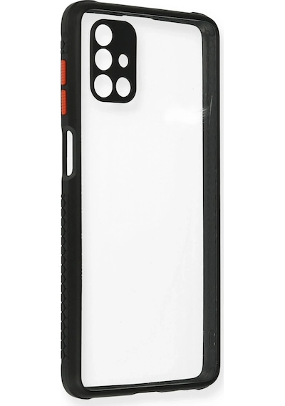 Ilkeshop Newface Samsung Galaxy Uyumlu M51 Kılıf Miami Şeffaf Silikon - Siyah