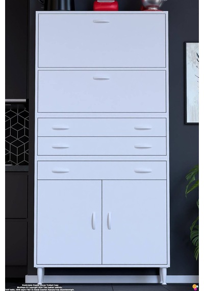 Lorin 90 Cm 4 Kapaklı Raflı Çok Amaçlı Mutfak Kiler Ve Depolama Dolabı Beyaz Boy Dolabı-90x194x32 Cm Lorin 90 Cm 4 Kapaklı Raflı Çok Amaçlı Mutfak Kiler Ve Depolama Dolabı Beyaz Boy Dolabı-90x194x32 Cm