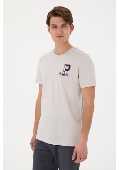 U.S. Polo Assn. Erkek Regular Fit Bisiklet Yaka Açık Gri Tişört 50306897-VR001
