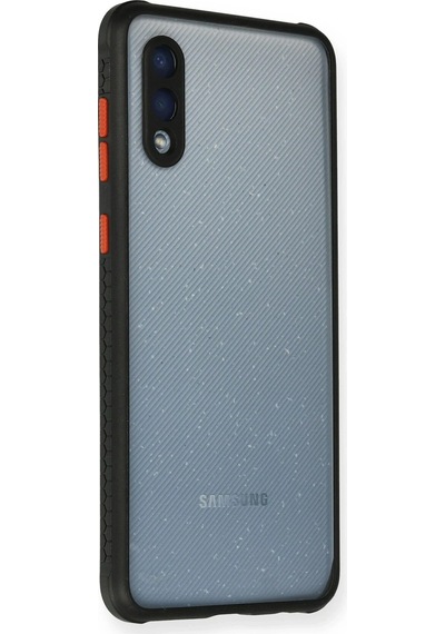 Newface Samsung Galaxy Uyumlu A02 Kılıf Miami Şeffaf Silikon Semeglbl - 97 - Siyah