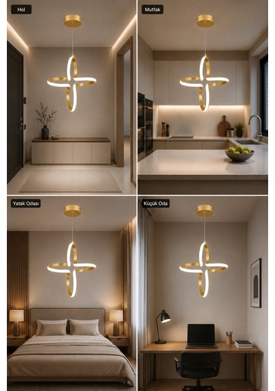 AvizeGO Enzo Led Sarkıt Avize Beyaz Işık Eskitme
