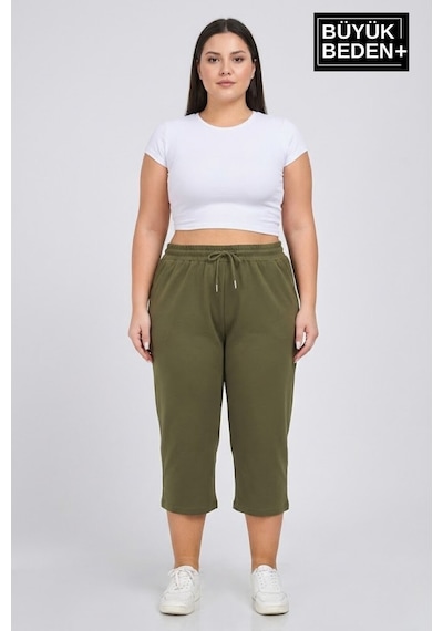 Süperlife Kadın Büyük Beden Şort 3xl-6xl Rahat Kesim Diz Altı Günlük Şort-spr26bsrk591 Haki Süperlife Kadın Büyük Beden Şort 3xl-6xl Rahat Kesim Diz Altı Günlük Şort-spr26bsrk591 Haki