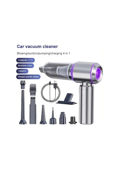 Vexgen Hl-121 Turboclean Pro Kablosuz Oto Süpürgesi Gri