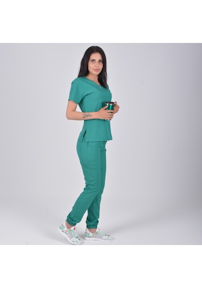 Ameliyathane Yeşili Likralı Jogger Alt Üst Takım
