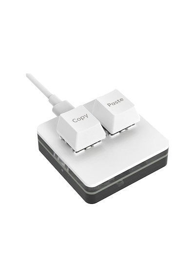 Plentiful 2 Tuşlu Makro Mekanik Klavye Programlanabilir Oyun-muhasebe-copy-paste Tuş Usb Renkli Işık Beyaz