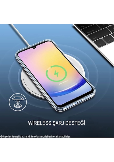 Samsung Galaxy Uyumlu S24 Kapak Kamera Korumalı Tıpalı Şeffaf Silikon Kılıf