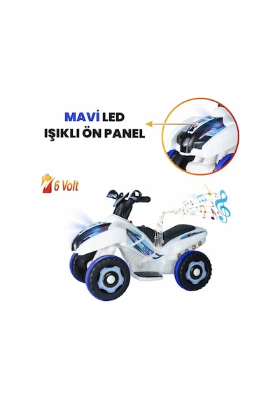 Kumandalı Akülü Araba 6 Volt 2-4 Yaş Polis