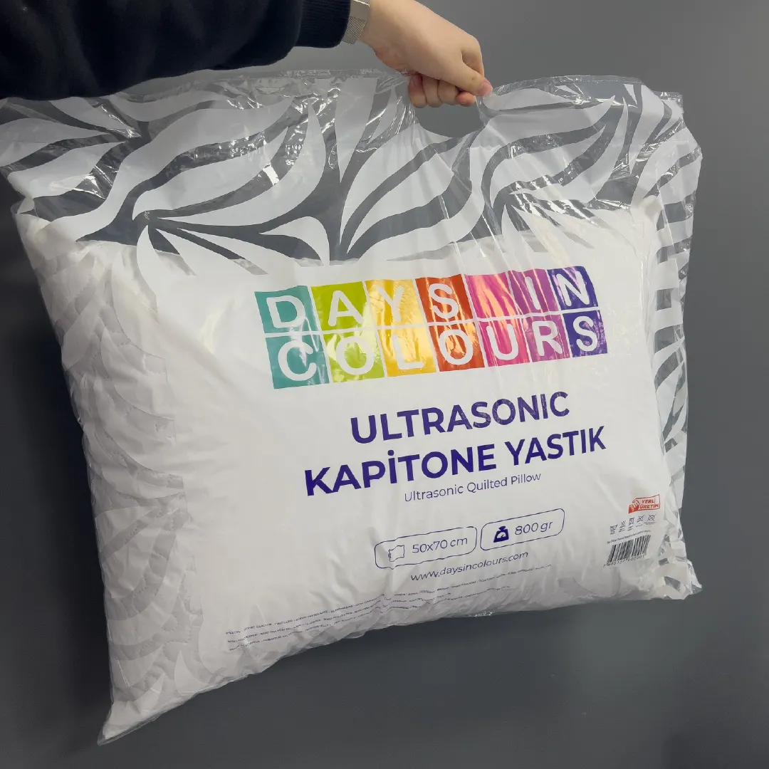 Çantalı 2 Adet Mikro Kapitone Silikon Yastık Mikrofiber Antialerjik - 800 Gram - 2 Adet Ultrasonik Kapitone Yastık Beyaz