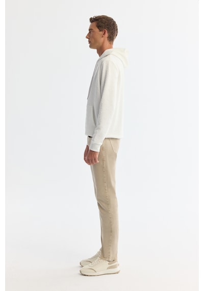 Avva Erkek Ekru Kapüşonlu Baskılı Elastan Regular Fit Sweatshirt A42y1332