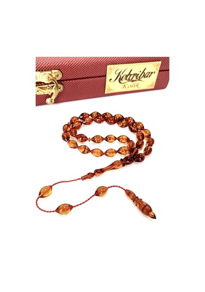 ATEŞ KEHRİBAR TESBİH SİSTEMLİ BALRENGİ ARPA MODEL