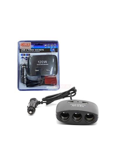 12v-24v Çakmak Soketi Enerji Soketi Çakmak 3 + Usb 2 Kablolu