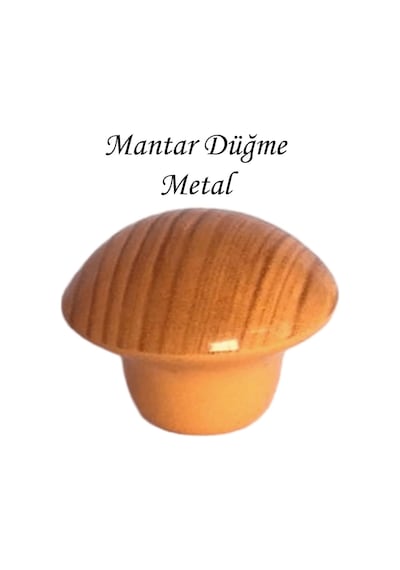 Açık Kayın Mantar Düğme Kulp Mobilya Çekmece Dolap Kapak Kulbu Metal Kulp Aksesuarları Vidalı