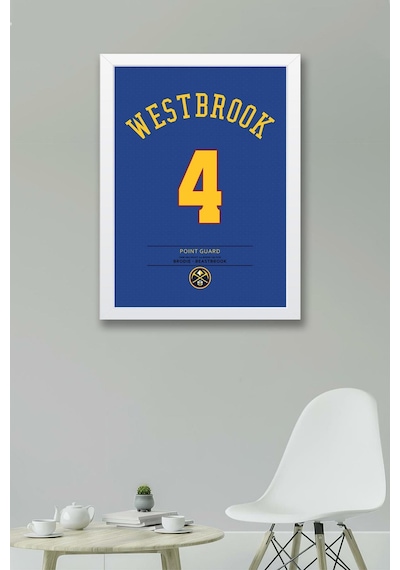 Russell Westbrook Forma Çerçeveli Tablo - Nba Denver Nuggets Jersey