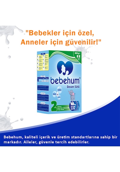 Bebehum 2 Bebek Sütü 800 G 4 Adet