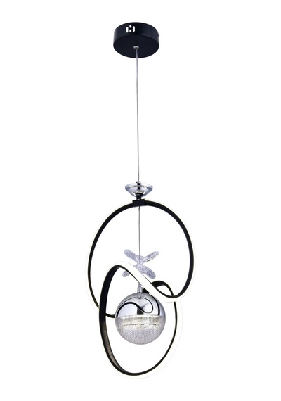 Sirius Tek Top Led Sarkıt Avize,siyah,3 Renk Yanabilen Led Avize, Modern Salon Oda Led Avize