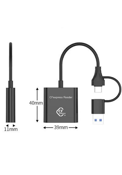 Alfais 6084 Cfexpress Type B Kart Okuyucu Usb 3.2 Gen2 10gbps Type C Çevirici Adaptör Dönüştürücü