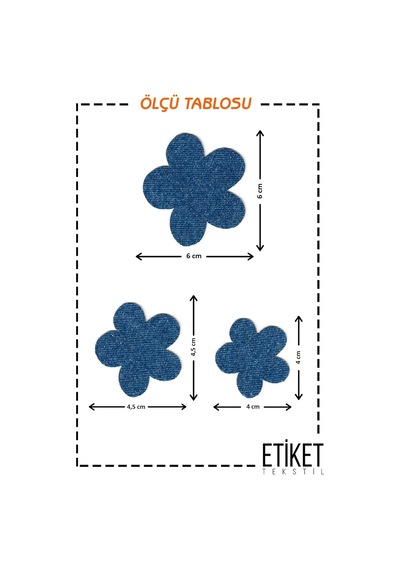Ütü Ile Yapışan Kot Arma Kot Yaması, Denim Jeans Onarım & Dekoratif Amaçlı Çiçek İndigo Indigo
