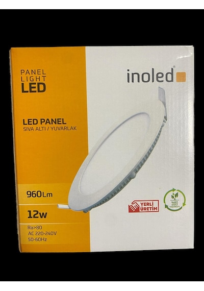 Inoled 12w Yuvarlak Sıva Altı Led Panel 6500k