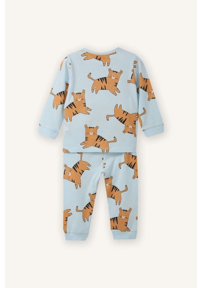Defacto %100 Pamuklu Kaplan Desenli 2'li Pijama Takımı Erkek Bebek G8834A526SP