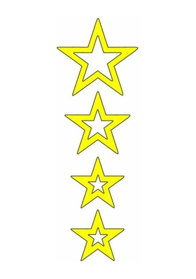 Cg F.sarı Yıldızlı Çamurluk Üst Sticker Standart